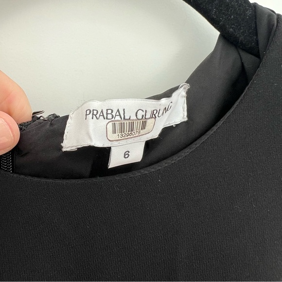 Prabal Gurung Black One Shoulder Cape Dress - Picture 10 of 10